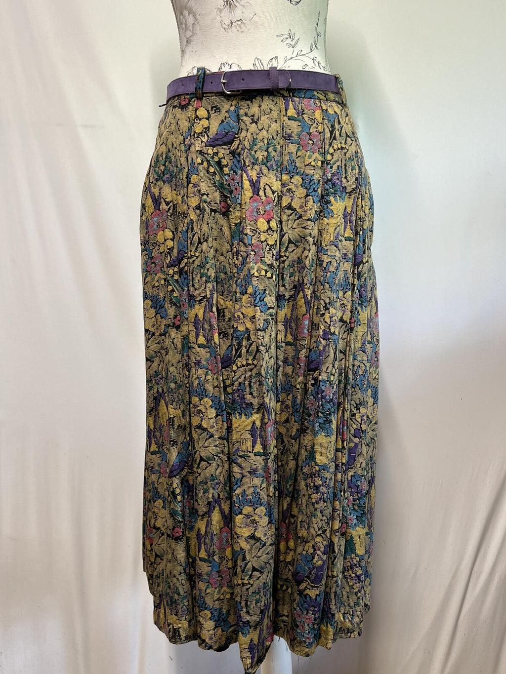 Betty Barclay | Size 14 | Colourful Pleated Maxi Skirt