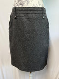 1990s Vintage Monsoon | Grey skirt | Size 14 | Wool/Polyester Blend