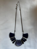 Stunning purple and silver tone necklace
