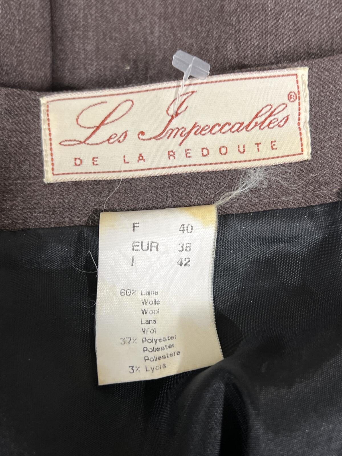Vintage Les Impeccables | Size 38 EU | 10 UK | Brown pencil skirt | Wool/Polyester | New never worn