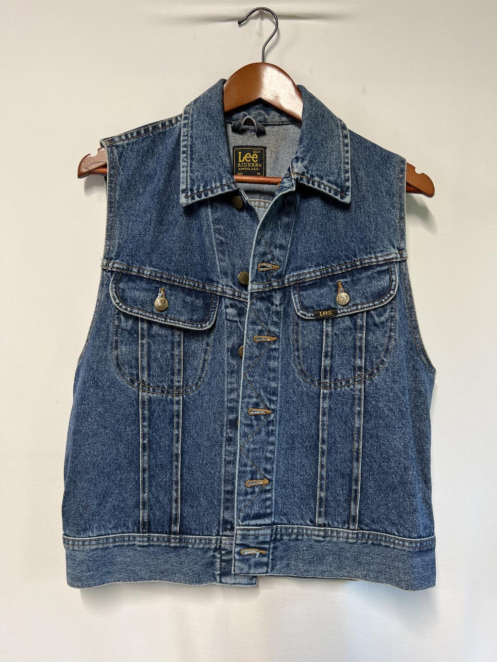 Vintage Lee Riders USA | M | 100% Cotton denim sleeveless jacket