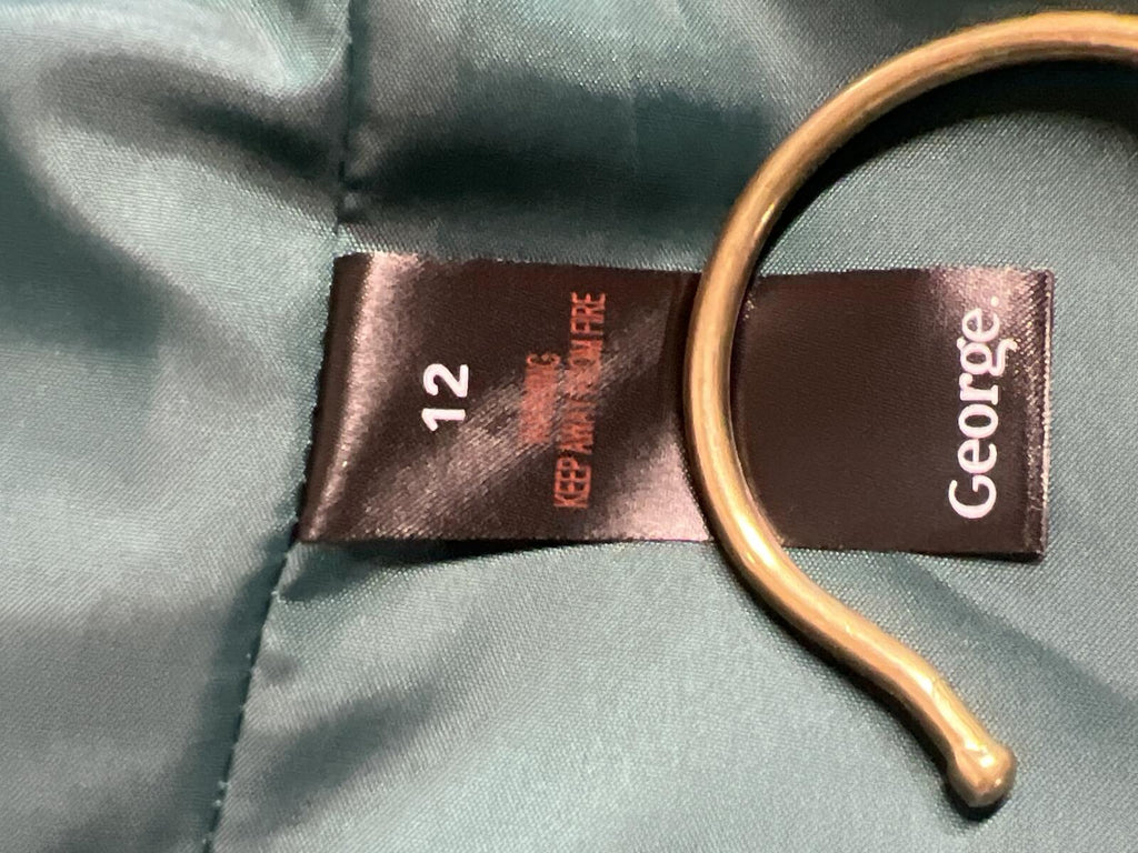George | Size 12 | Turqouise Coat With Collar | Polyester