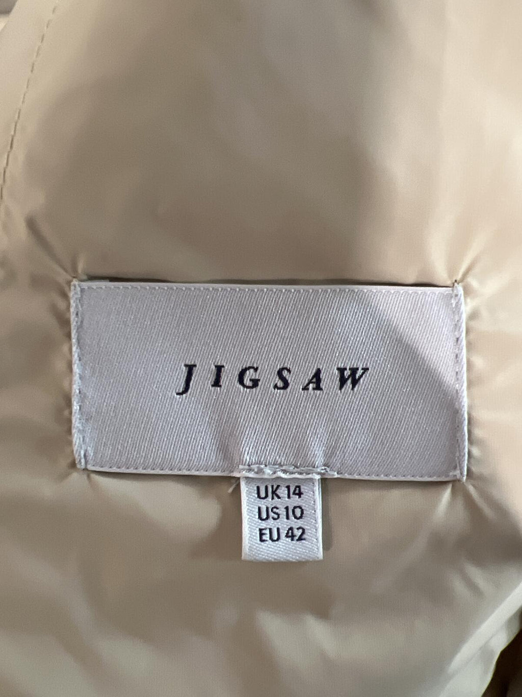 Jigsaw | 14 | Cream/Beige puffer jacket/coat