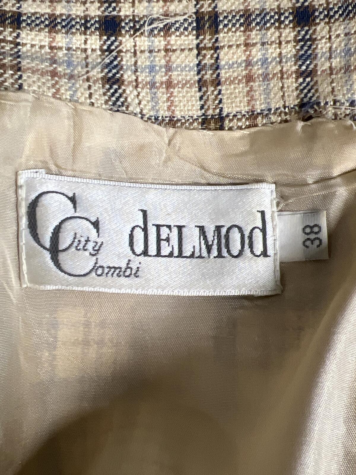 City Combi | Size 10 | Cream plaid mini skirt