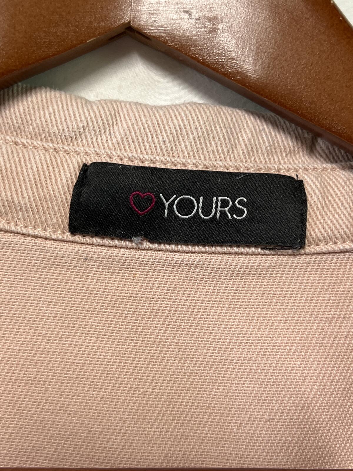 Yours | Size 30-32 | Distressed Pink Denim Jacket | Very good