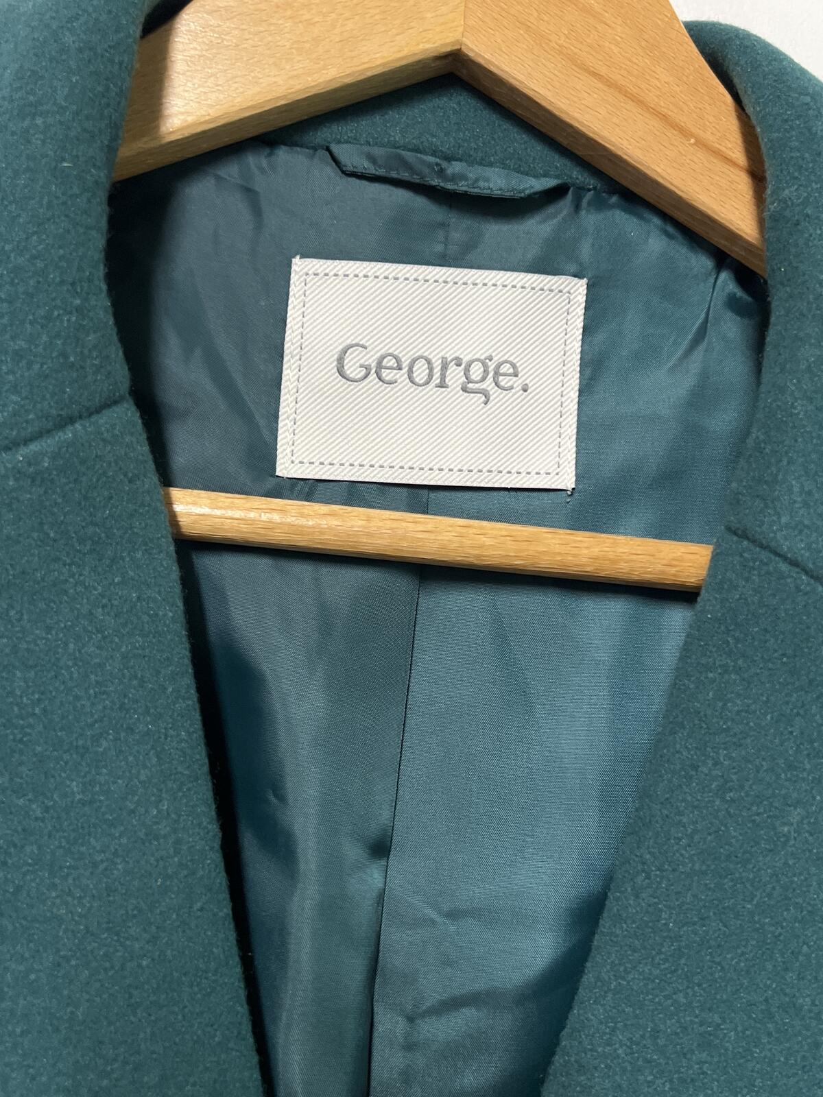 George | Size 12 | Turqouise Coat With Collar | Polyester