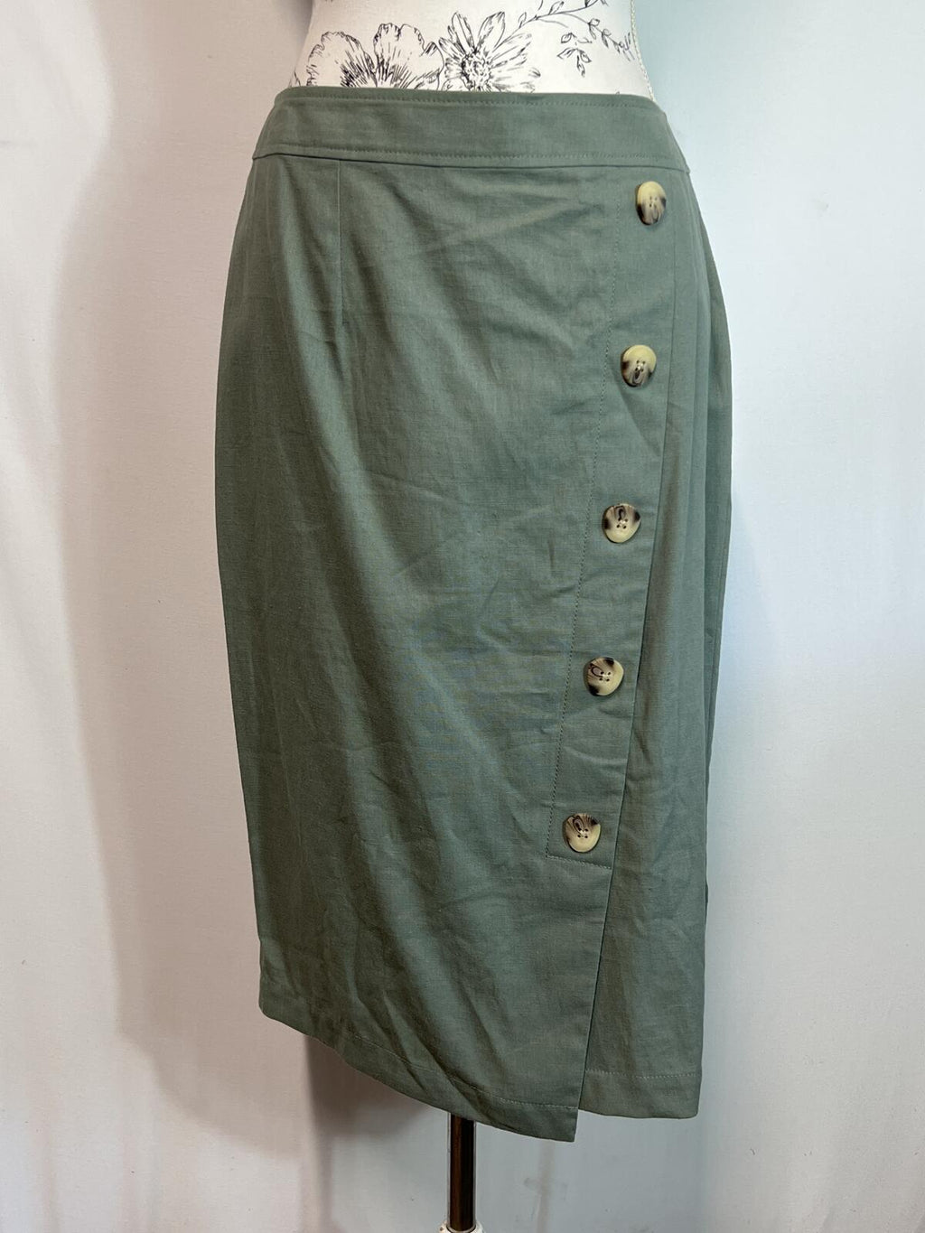 Principles | Size 12 | Sage Linen Skirt