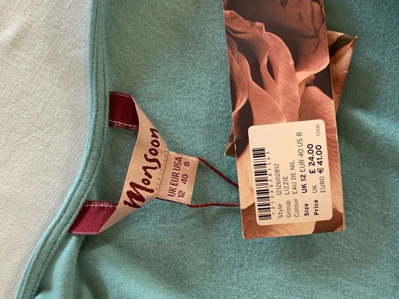 Monsoon | Size 12 | Brand new icy blue embellished V-neck cami