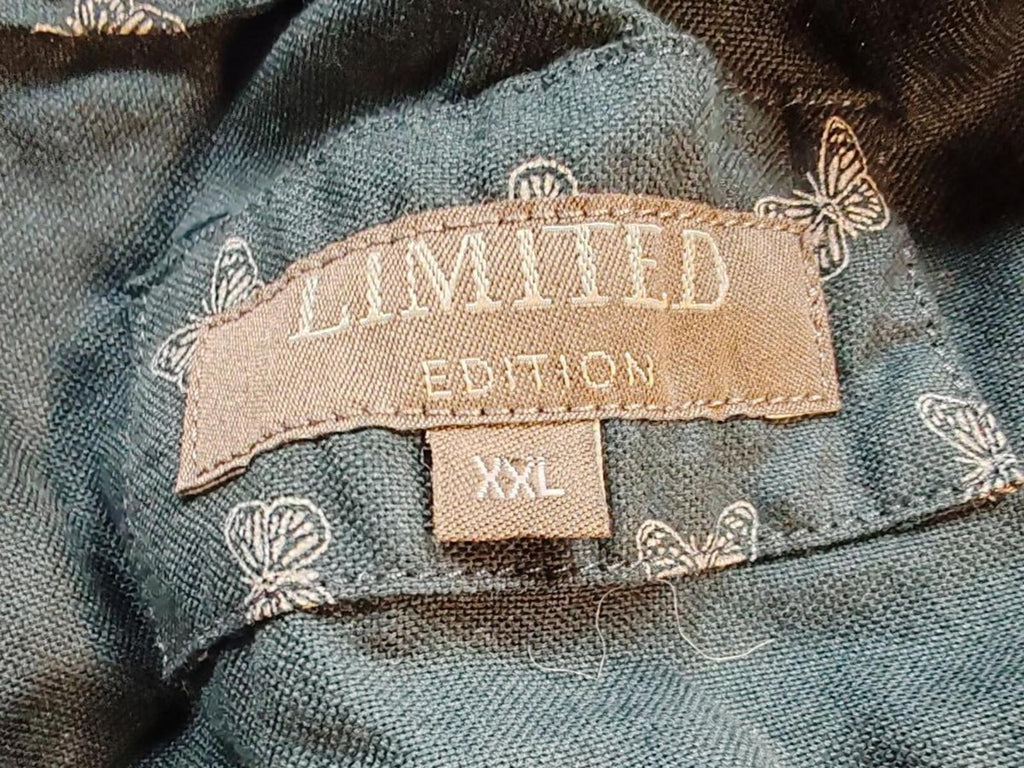M&S Limited Edition | 2XL | Navy Butterfly Print Shirt | Cotton