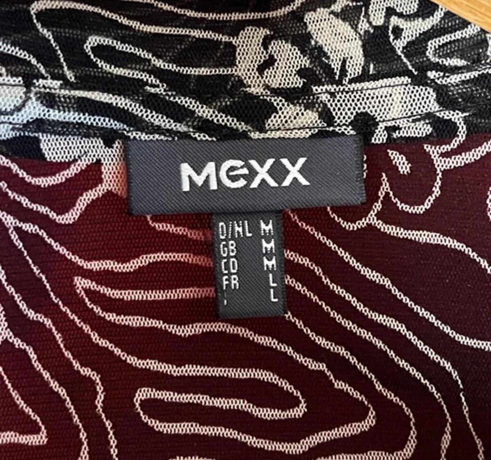 Vintage Mexx | M | Y2K Monochrome Black and White Sheer Shirt