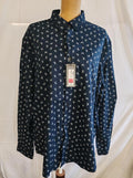M&S Limited Edition | 2XL | Navy Butterfly Print Shirt | Cotton
