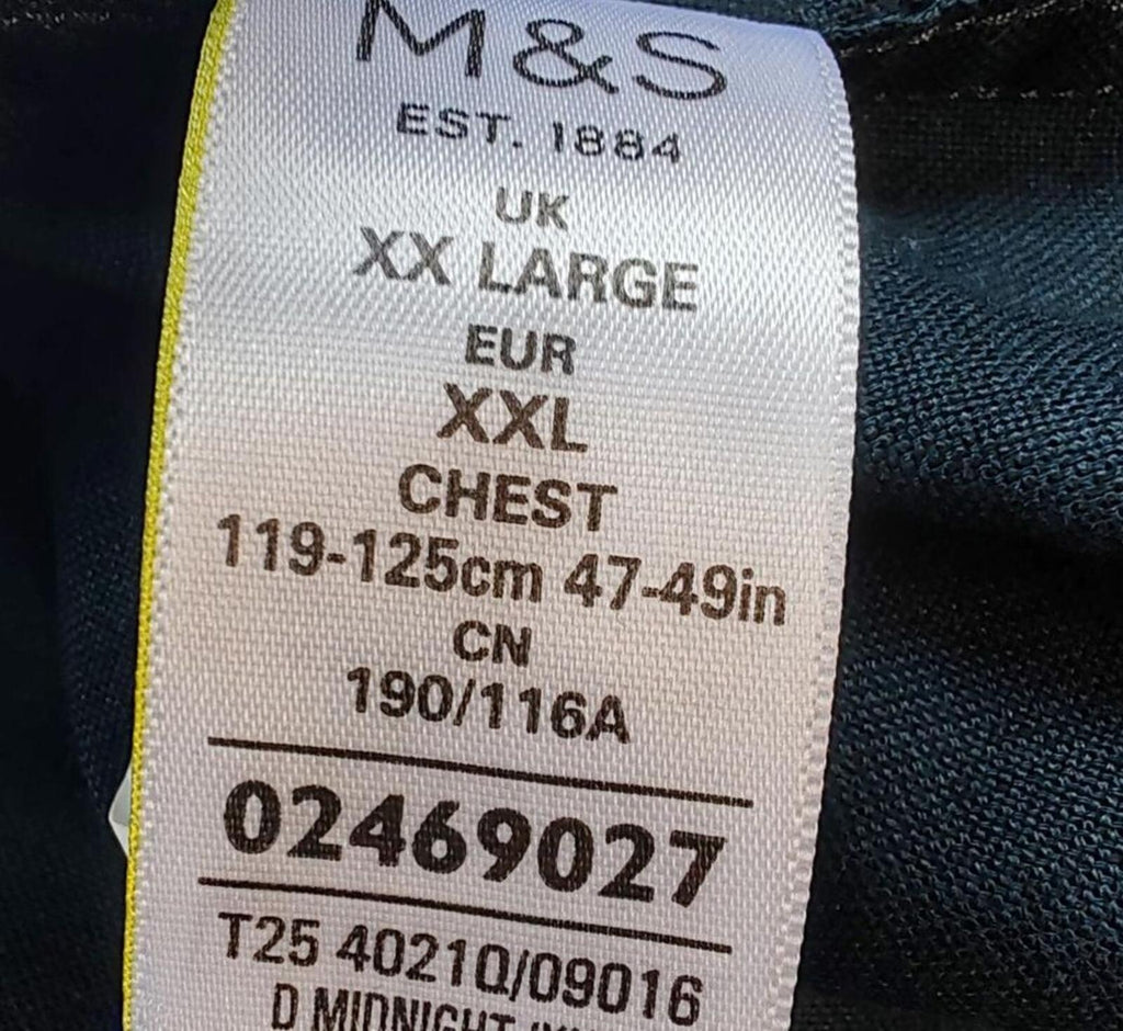 M&S Limited Edition | 2XL | Navy Butterfly Print Shirt | Cotton