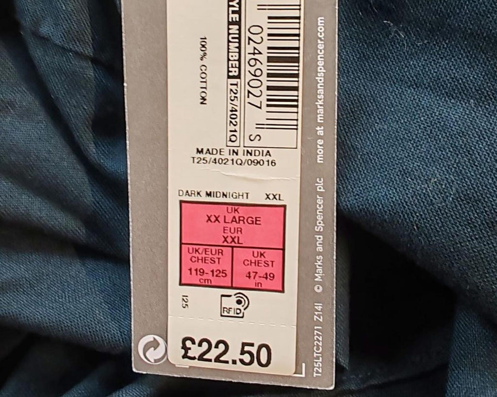 M&S Limited Edition | 2XL | Navy Butterfly Print Shirt | Cotton
