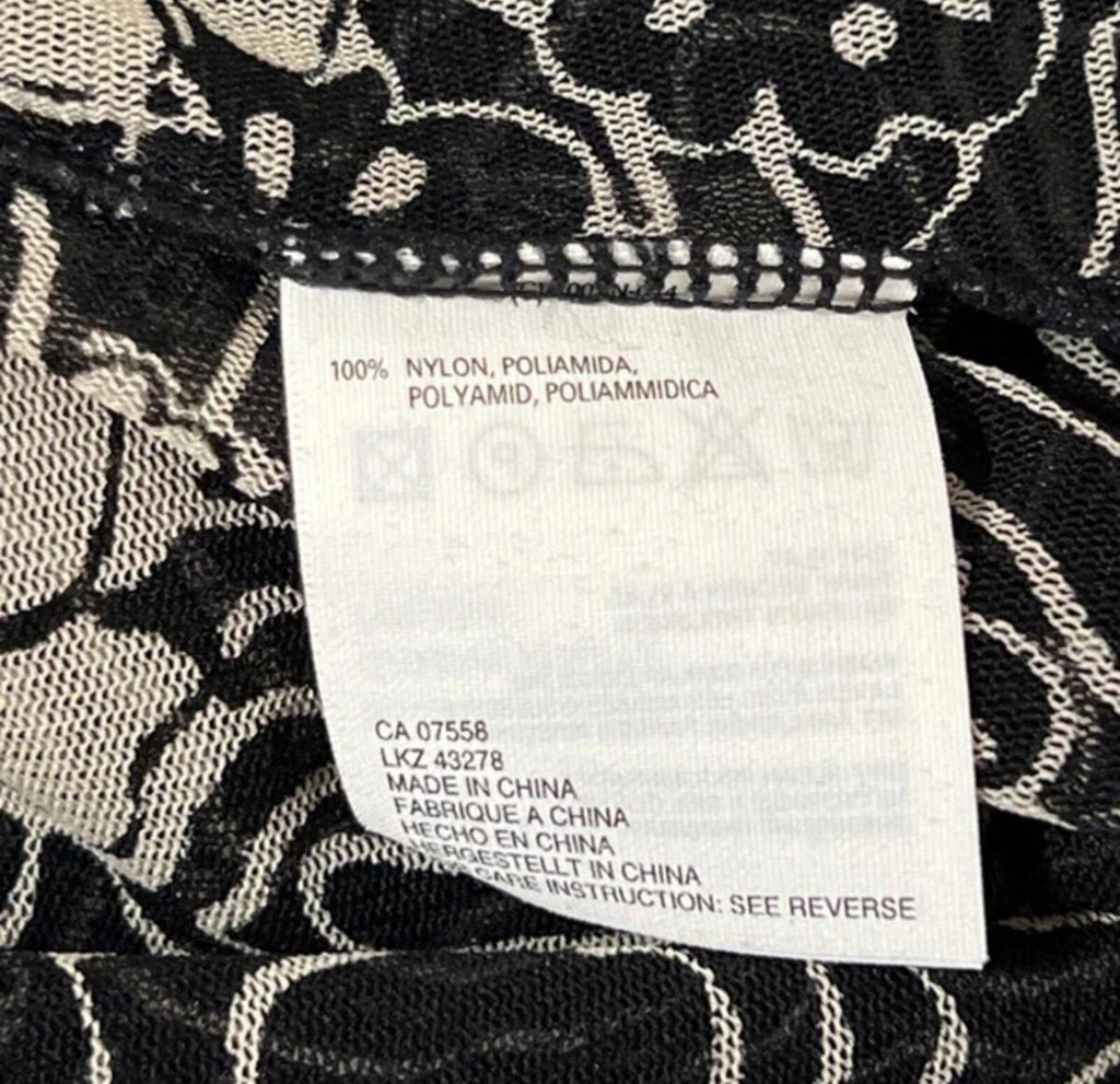 Vintage Mexx | M | Y2K Monochrome Black and White Sheer Shirt